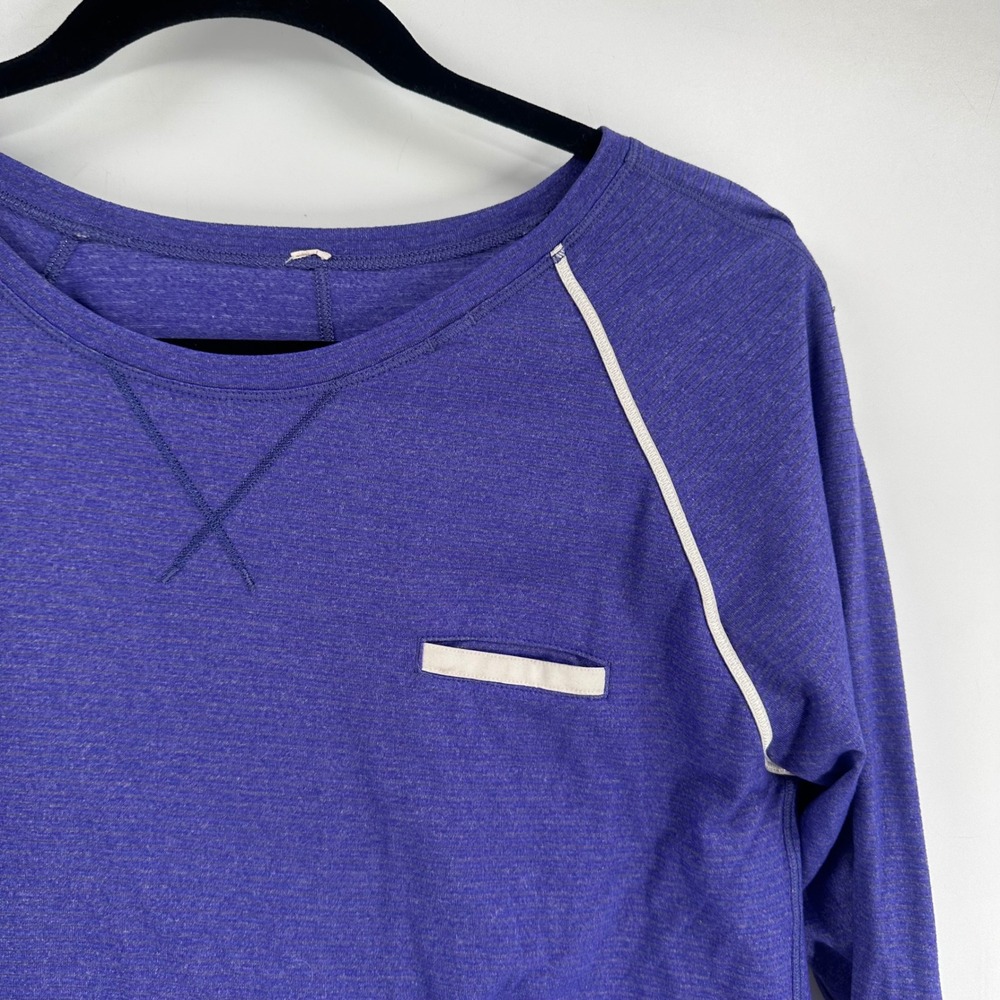 Lululemon Weightless LS Top Purple Heathered Bruise Berry Purple Size 6 - Picture 3 of 7
